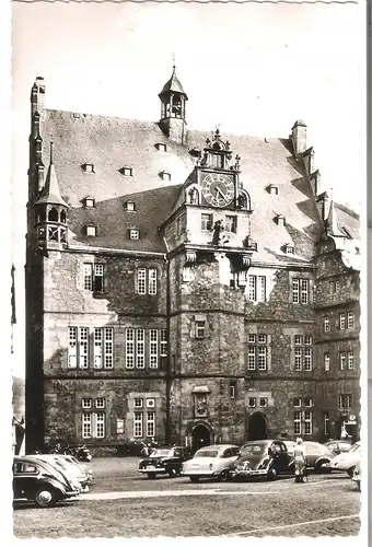 Marburg a.d.Lahn - Rathaus - siehe Foto - alte Autos  v.1963 (AK5066)