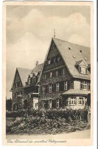 Das Ehrenmal des sauerländischen Gebirgsvereins - Kohlberg bei Dahle  v.1938 (AK5079)