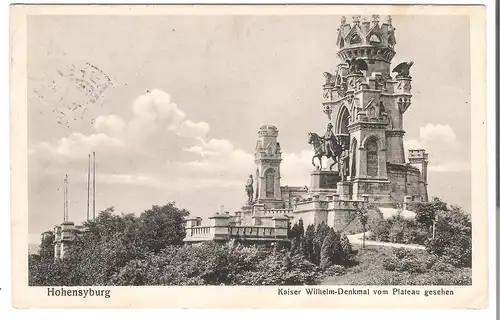 Hohensyburg - Kaiser Wilhelm-Denkmal vom Plateau gesehen v.1915 (AK5094)