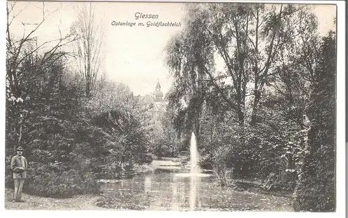 Giessen - Ostanlage mit Goldfischteich v.1908 (AK5098)