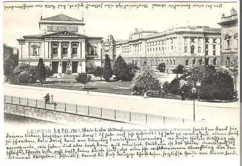 Leipzig - Conzerthaus m. Bibliothek v.1901  (AK5118)