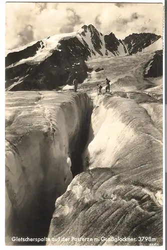 Gletscherspalte auf der Pasterze m. Großglockner v.1939  (AK5121)