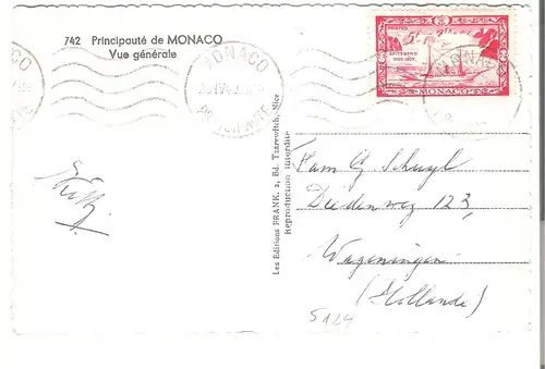 Monaco - Principauté de Monaco - Vue générale v.1949  (AK5124)