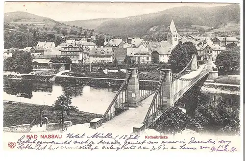 Bad Nassau - Kettenbrücke v.1909 (AK5146)