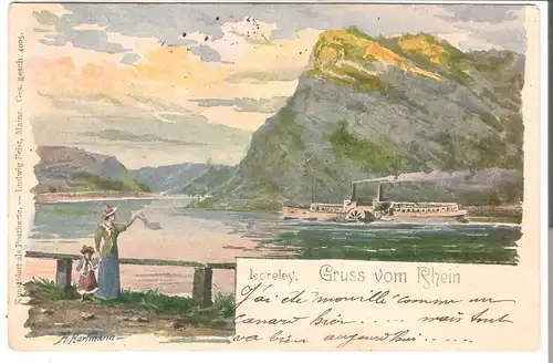 Loreley - Gruß vom Rhein v.1899 (AK5148)