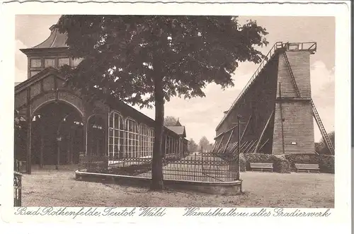 Bad Rothenfelde - Teutoburger Wald - Wandelhalle m. altes Gradierwerk v.1927 (AK5151)