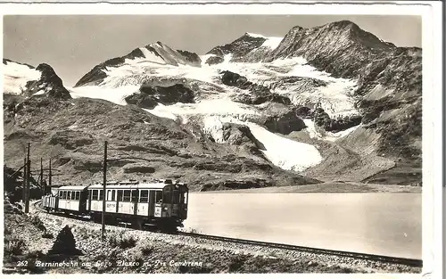 Bernina Bahn am Lago Blanco m. Piz Cambrena v.1938 (AK5170)