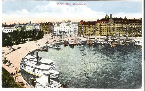 Stockholm - Nybrohamnen  v. 1919 (AK5178)