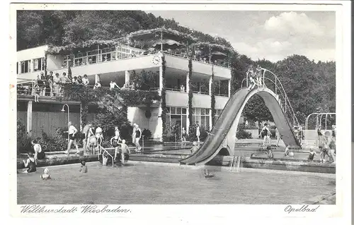 Weltkurstadt Wiesbaden - Opelbad  v. 1937 (AK5185)