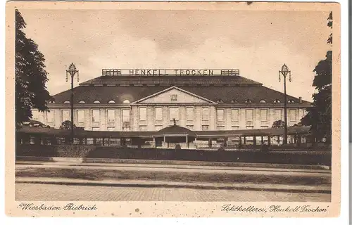 Biebrich Wiesbaden Sektkellerei Henkel & Co Hauptfront Wiesbadener Allee v. 1914 (AK5186)