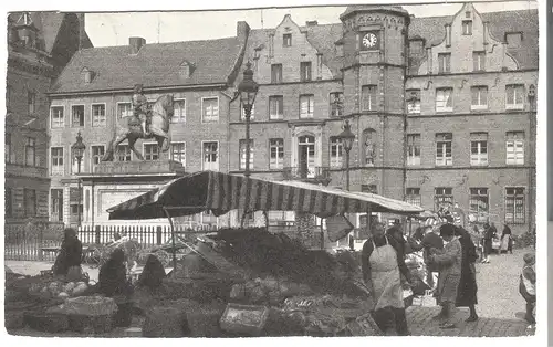 Düsseldorf - Rathausplatz mit Markt v. 1936 (AK5200)