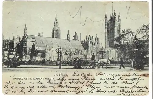 London - House of Parliament (West)  v. 1902 (AK45510)