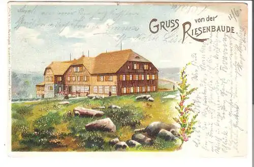 Gruss von der Riesenbaude v. 1900  (AK45546)