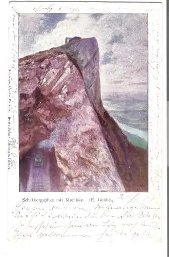 Schafbergspitze mit Mondsee - Künstlerkarte (E.Gehbe) v. 1900  (AK45548)