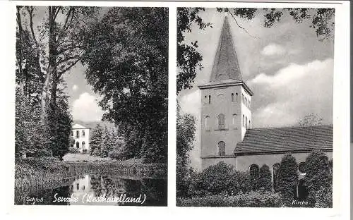Schloß Senzke und Kirche v. 1930 (AK45551)