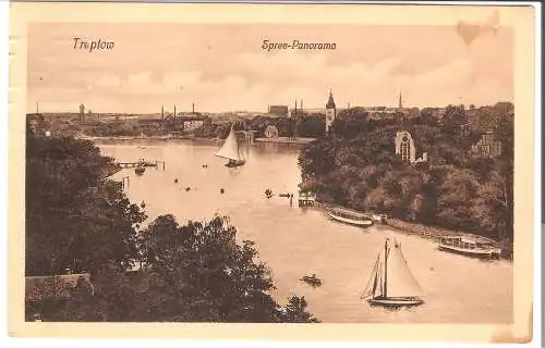 Treptow - Spree Panorama v. 1917     (AK45577)