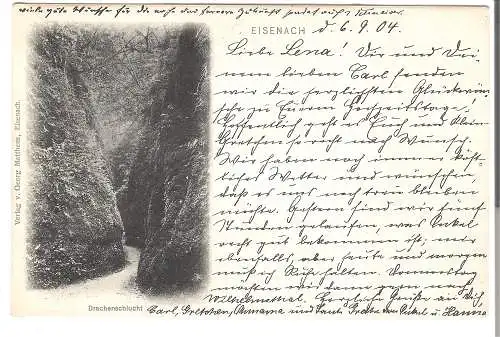 Eisenach - Drachenschlucht v. 1904  (AK45580)