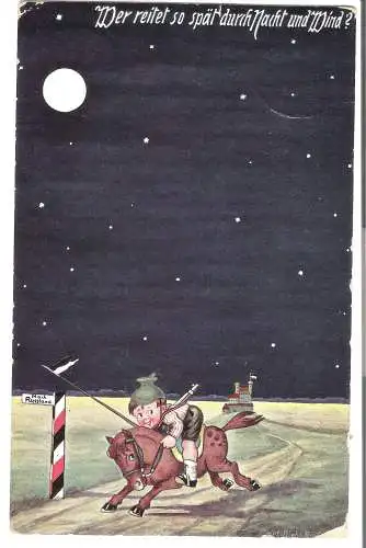 Wer reitet so spät durch Nacht und Wind? (nach Russland) v. 1914  (AK45583)