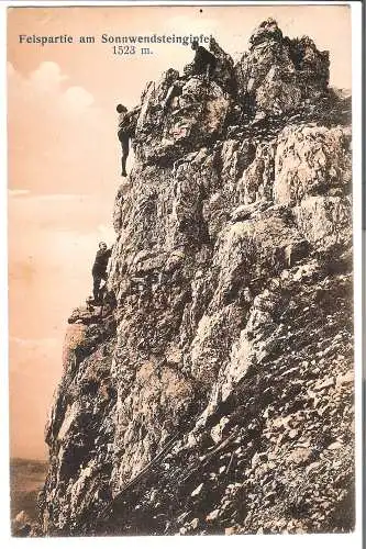 Felspartie am Sonnwendsteingipfel  v. 1911 (AK45594) siehe Foto!!