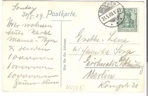Brocken - Harz   v. 1909 (AK45595)