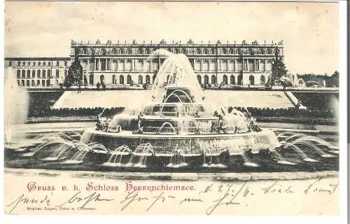 Gruss v. k. Schloss Herrenchiemsee   v. 1900 (AK45599-9)