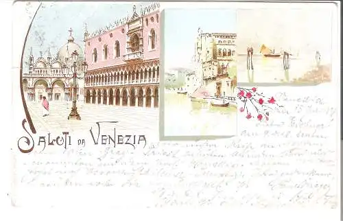 Saluti da Venezia - 3 Ansichten  v. 1898 (AK45599-13)