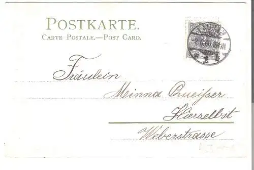 Fröhliche Pfingsten - Prägekarte - mit Gedicht  v. 1900 (AK45599-15)