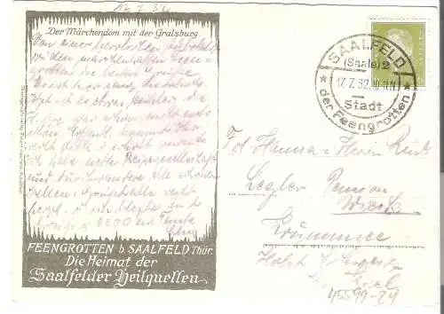 Saalfeld - Stadt der Feengrotten - Der Märchendom in der Gralsburg v. 1932 (AK45599-24)