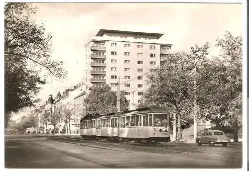 Messestadt Leipzig - Straßenbahn auf der Karl-Liebknecht-Straße v. 1964   (AK53672)