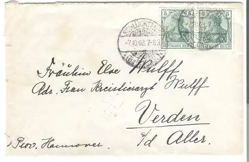 Brief aus Schlüchtern von 1908  (AK5226)