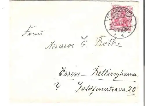 Brief aus Tellingstedt - Norderdithmarschen von 1911  (AK5227)