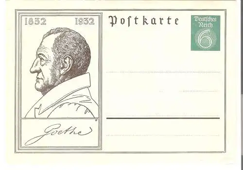 Ganzsache - Goethe zum Hundert-Jährigen von 1932 (AK5233)