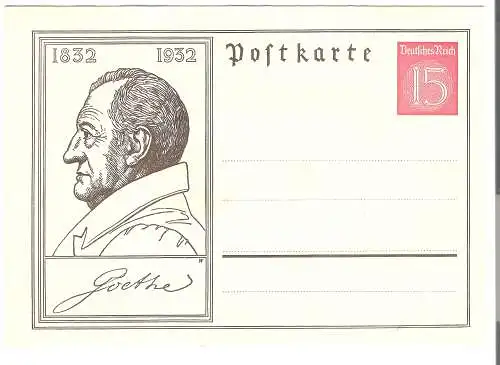 Ganzsache - Goethe zum Hundert-Jährigen von 1932 (AK5234)