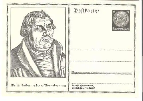 Ganzsache - 450 Jahre Martin Luther 1483 - 10.November.1933  von 1933 (AK5236)
