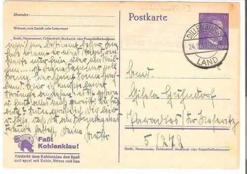 Faßt Kohlenklau! - Verderb dem Kohlenklau den Spaß und spart mit Kohle, Strom und Gas   von 1943 (AK5245)