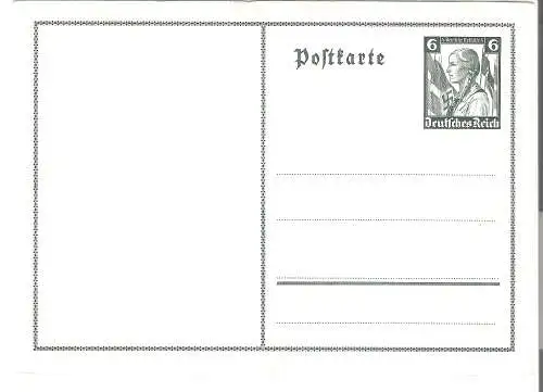 Ganzsache Ansichtskarte / Postkarte 6 Pfennig, Deutsches Reich, BDM, 4 Deutsche Nothilfe  -   von 1940 (AK5248)