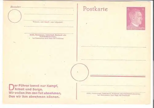 Adolf Hitler - 6 Pfennig, Deutsches Reich  -   von 1940  (AK5250)