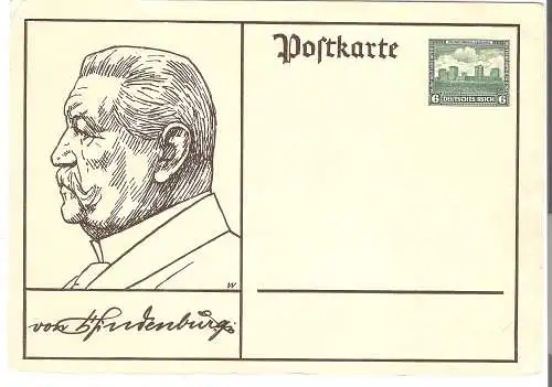 Ganzsache - von Hindenburg - 6 Pfennig , Deutsches Reich  -   von 1940   (AK5259)