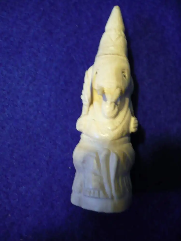 Elfenbein-Figur - Elefanten-Gott mit Krone und Zepter - Indien - 19.Jhrd (928) Preisreduziert 2