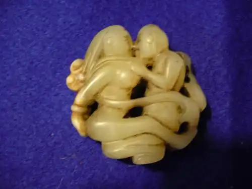 Erotische Jade-Figur- Paar - älter (929) Preis reduziert