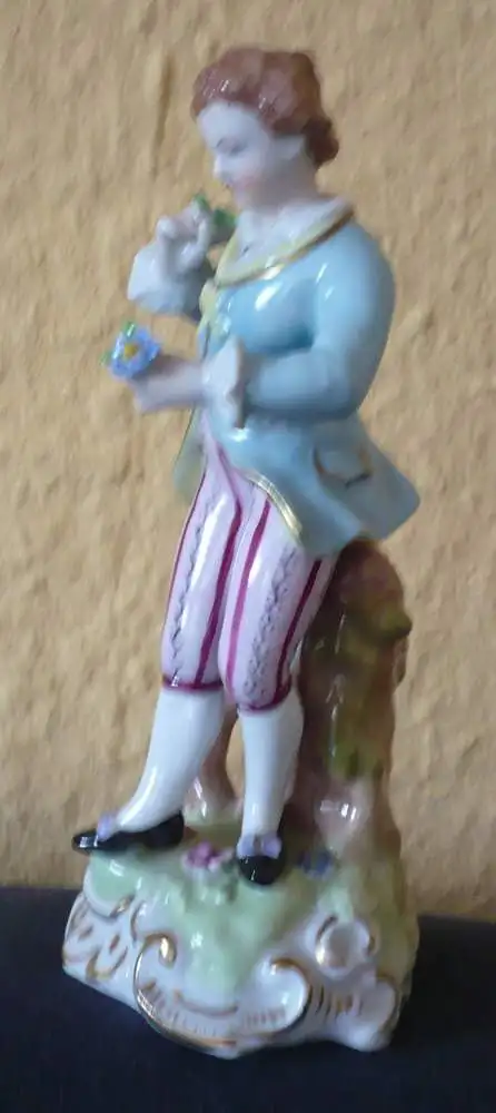 Porzellanfigur - Blumenkavalier - Dresden - älter  (937) Preis reduziert 1