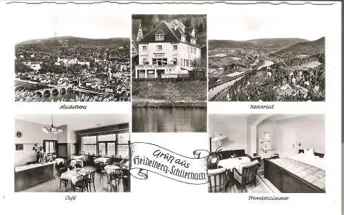Gruß aus Heidelberg-Schlierbach - 5 Ansichten - mit Café Humbert - Pension  von 1958 (AK5415)