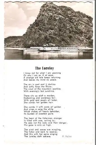 The Loreley - mit Gedicht von H.Heine auf englisch    von 1955 (AK5420)