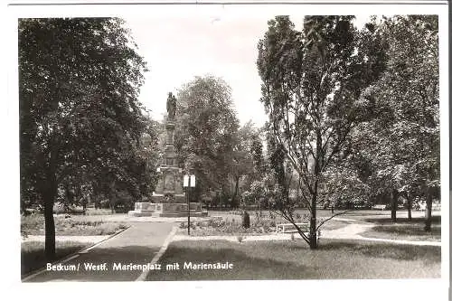 Beckum - Westf. Marienplatz mit Mariensäule  von 1953  (AK5437)