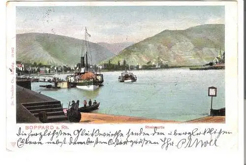 Boppard am Rhein - Rheinpartie  von 1902  (AK5447)