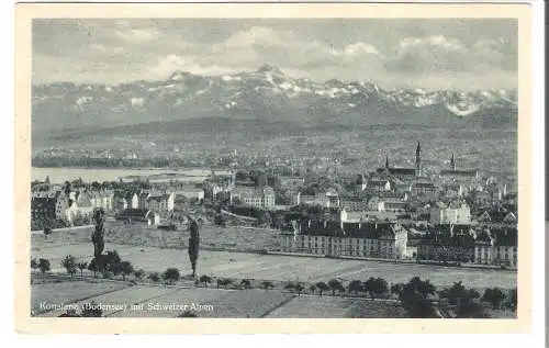 Konstanz - Bodensee - mit Schweizer Alpen von 1948   (AK5457)