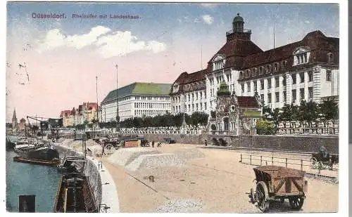 Düsseldorf  - Rheinufer mit Landeshaus von 1920 (AK5475)