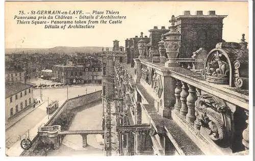 St.Gerrmain en Laye - Place Thiers - Panorama pris du Château  von 1923    (AK5506)
