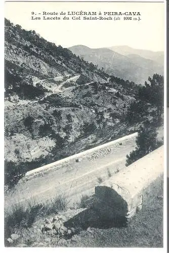Route de Lucéram à Peira-Cava - Les Lacets du Col Saint Roch von 1930  (AK5515)