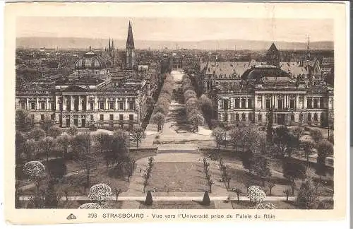 Straßburg - Vue vers l'Université prise du Palais du Rhin  von 1926  (AK5521)